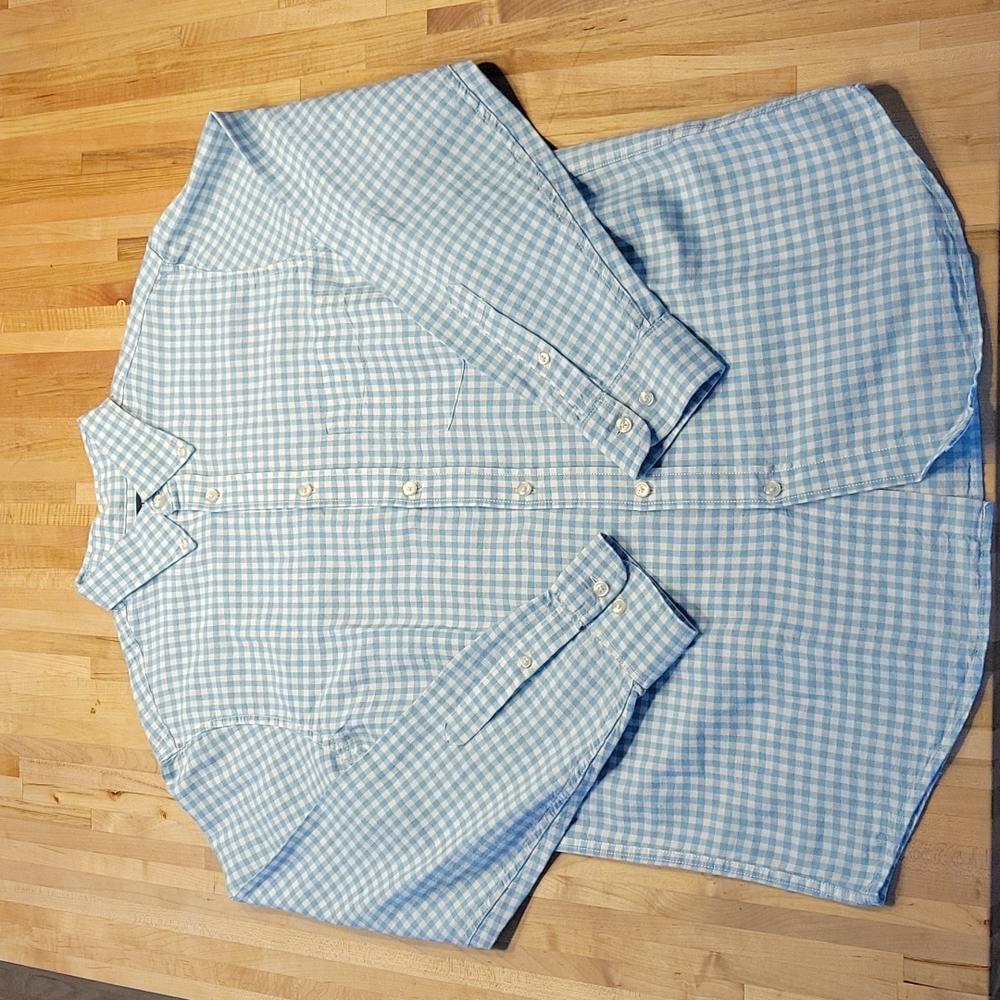 Land's End Linen Shirt Medium